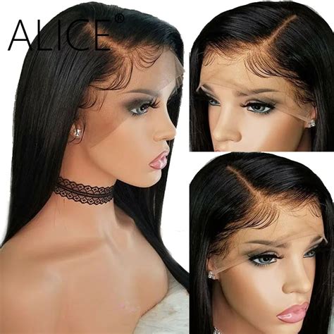 pre plucked human hair lace wigs